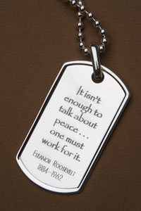 Eleanor Roosevelt PeaceTag&trade;