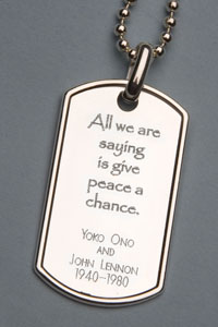 John Lennon & Yoko Ono PeaceTag&trade;