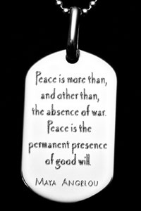 Maya Angelou PeaceBaby&trade; PeaceTag&trade;